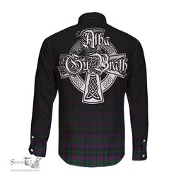 ScotsTee Shop Scottish MacLachlan Hunting Clan Crest Tartan Alba Gu Brath Celtic Inspired Tartan Long Sleeve Shirt