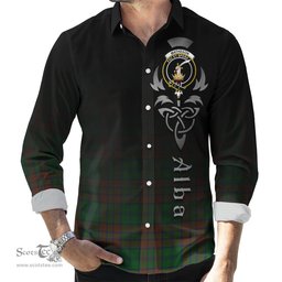 ScotsTee Shop Scottish Matheson Hunting Highland Clan Crest Tartan Alba Gu Brath Celtic Inspired Tartan Long Sleeve Shirt