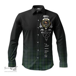 ScotsTee Shop Scottish Scott Hunting Clan Crest Tartan Alba Gu Brath Celtic Inspired Tartan Long Sleeve Shirt