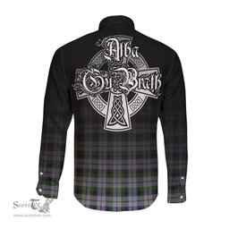 ScotsTee Shop Scottish MacNaughton Dress Clan Crest Tartan Alba Gu Brath Celtic Inspired Tartan Long Sleeve Shirt