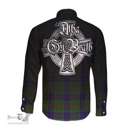 ScotsTee Shop Scottish Stewart of Appin Hunting Modern Clan Crest Tartan Alba Gu Brath Celtic Inspired Tartan Long Sleeve Shirt