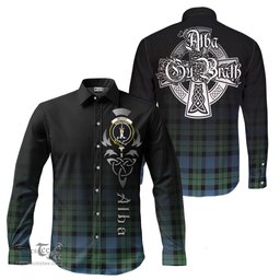 ScotsTee Shop Scottish McCoy Ancient Clan Crest Tartan Alba Gu Brath Celtic Inspired Tartan Long Sleeve Shirt