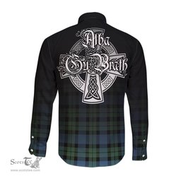 ScotsTee Shop Scottish McCoy Ancient Clan Crest Tartan Alba Gu Brath Celtic Inspired Tartan Long Sleeve Shirt