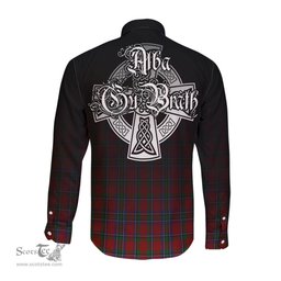 ScotsTee Shop Scottish Sinclair Clan Crest Tartan Alba Gu Brath Celtic Inspired Tartan Long Sleeve Shirt
