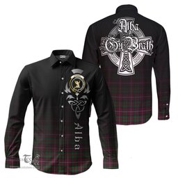 ScotsTee Shop Scottish Stewart of Bute Hunting Clan Crest Tartan Alba Gu Brath Celtic Inspired Tartan Long Sleeve Shirt