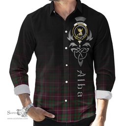 ScotsTee Shop Scottish Stewart of Bute Hunting Clan Crest Tartan Alba Gu Brath Celtic Inspired Tartan Long Sleeve Shirt