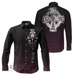 ScotsTee Shop Scottish MacLachlan Clan Crest Tartan Alba Gu Brath Celtic Inspired Tartan Long Sleeve Shirt