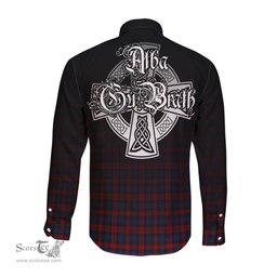 ScotsTee Shop Scottish MacLachlan Clan Crest Tartan Alba Gu Brath Celtic Inspired Tartan Long Sleeve Shirt