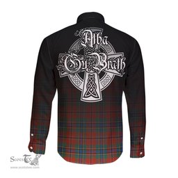 ScotsTee Shop Scottish MacLean of Duart Ancient Clan Crest Tartan Alba Gu Brath Celtic Inspired Tartan Long Sleeve Shirt
