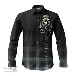 ScotsTee Shop Scottish Murray of Atholl Dress Clan Crest Tartan Alba Gu Brath Celtic Inspired Tartan Long Sleeve Shirt