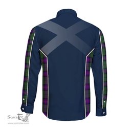 ScotsTee Shop Scottish Armstrong Modern Clan Scottish Crest and Scottish Thistle Sport Tartan Long Sleeve Shirt