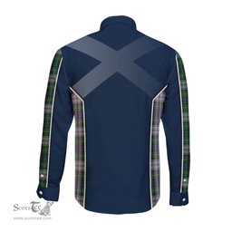 ScotsTee Shop Scottish Forbes Dress Clan Scottish Crest and Scottish Thistle Sport Tartan Long Sleeve Shirt