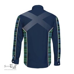 ScotsTee Shop Scottish Campbell Ancient 01 Clan Scottish Crest and Scottish Thistle Sport Tartan Long Sleeve Shirt