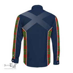 ScotsTee Shop Scottish MacGregor Modern Clan Scottish Crest and Scottish Thistle Sport Tartan Long Sleeve Shirt