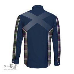 ScotsTee Shop Scottish MacCallum Dress Clan Scottish Crest and Scottish Thistle Sport Tartan Long Sleeve Shirt