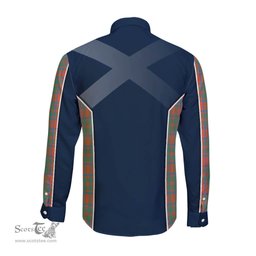 ScotsTee Shop Scottish MacKintosh Ancient Clan Scottish Crest and Scottish Thistle Sport Tartan Long Sleeve Shirt