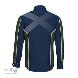 ScotsTee Shop Scottish MacKintosh Hunting Clan Scottish Crest and Scottish Thistle Sport Tartan Long Sleeve Shirt