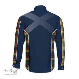 ScotsTee Shop Scottish MacMillan Old Modern Clan Scottish Crest and Scottish Thistle Sport Tartan Long Sleeve Shirt