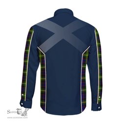 ScotsTee Shop Scottish Watson Modern Clan Scottish Crest and Scottish Thistle Sport Tartan Long Sleeve Shirt