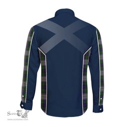 ScotsTee Shop Scottish Murray of Atholl Dress Clan Scottish Crest and Scottish Thistle Sport Tartan Long Sleeve Shirt