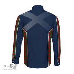 ScotsTee Shop Scottish Moncrieff Clan Scottish Crest and Scottish Thistle Sport Tartan Long Sleeve Shirt