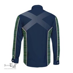 ScotsTee Shop Scottish Ross Hunting Ancient Clan Scottish Crest and Scottish Thistle Sport Tartan Long Sleeve Shirt