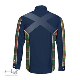 ScotsTee Shop Scottish MacMillan Old Ancient Clan Scottish Crest and Scottish Thistle Sport Tartan Long Sleeve Shirt
