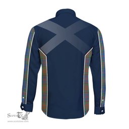 ScotsTee Shop Scottish Stewart of Appin Hunting Ancient Clan Scottish Crest and Scottish Thistle Sport Tartan Long Sleeve Shirt