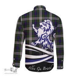 ScotsTee Shop Scottish Blair Dress Clan Crest Tartan Alba Gu Brath Regal Lion Emblem Long Sleeve Shirt