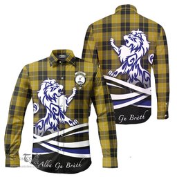 ScotsTee Shop Scottish Barclay Dress Clan Crest Tartan Alba Gu Brath Regal Lion Emblem Long Sleeve Shirt