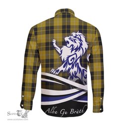 ScotsTee Shop Scottish Barclay Dress Clan Crest Tartan Alba Gu Brath Regal Lion Emblem Long Sleeve Shirt