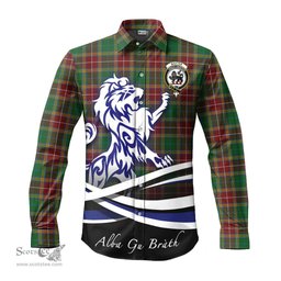 ScotsTee Shop Scottish Baxter Clan Crest Tartan Alba Gu Brath Regal Lion Emblem Long Sleeve Shirt