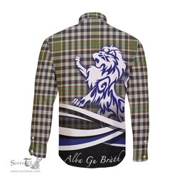 ScotsTee Shop Scottish Burns Check Clan Crest Tartan Alba Gu Brath Regal Lion Emblem Long Sleeve Shirt