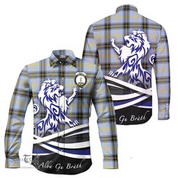 ScotsTee Shop Scottish Bell Clan Crest Tartan Alba Gu Brath Regal Lion Emblem Long Sleeve Shirt