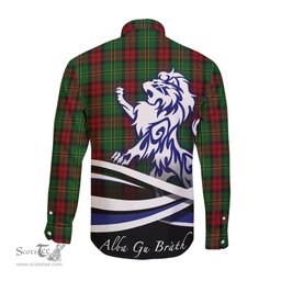 ScotsTee Shop Scottish Blackstock Hunting Clan Crest Tartan Alba Gu Brath Regal Lion Emblem Long Sleeve Shirt