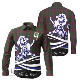 ScotsTee Shop Scottish Cairns Clan Crest Tartan Alba Gu Brath Regal Lion Emblem Long Sleeve Shirt