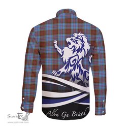 ScotsTee Shop Scottish Anderson Modern Clan Crest Tartan Alba Gu Brath Regal Lion Emblem Long Sleeve Shirt