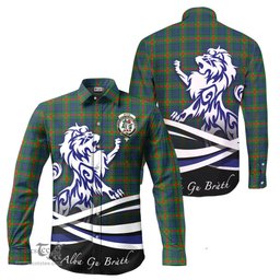 ScotsTee Shop Scottish Aiton Clan Crest Tartan Alba Gu Brath Regal Lion Emblem Long Sleeve Shirt