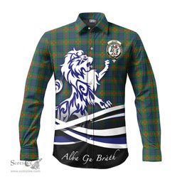 ScotsTee Shop Scottish Aiton Clan Crest Tartan Alba Gu Brath Regal Lion Emblem Long Sleeve Shirt