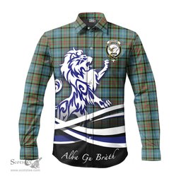 ScotsTee Shop Scottish Brisbane modern Clan Crest Tartan Alba Gu Brath Regal Lion Emblem Long Sleeve Shirt