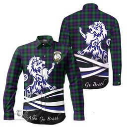 ScotsTee Shop Scottish Campbell of Cawdor Modern Clan Crest Tartan Alba Gu Brath Regal Lion Emblem Long Sleeve Shirt