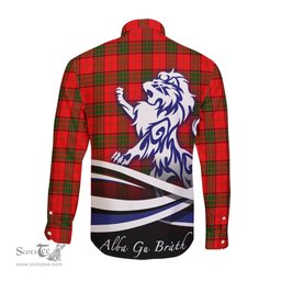 ScotsTee Shop Scottish Adair Clan Crest Tartan Alba Gu Brath Regal Lion Emblem Long Sleeve Shirt
