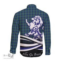 ScotsTee Shop Scottish Falconer Clan Crest Tartan Alba Gu Brath Regal Lion Emblem Long Sleeve Shirt