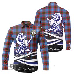 ScotsTee Shop Scottish Congilton Clan Crest Tartan Alba Gu Brath Regal Lion Emblem Long Sleeve Shirt