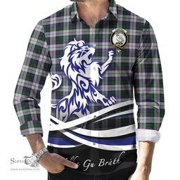 ScotsTee Shop Scottish Campbell of Cawdor Dress Clan Crest Tartan Alba Gu Brath Regal Lion Emblem Long Sleeve Shirt