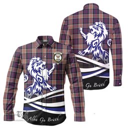 ScotsTee Shop Scottish Carnegie Clan Crest Tartan Alba Gu Brath Regal Lion Emblem Long Sleeve Shirt