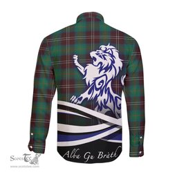 ScotsTee Shop Scottish Chisholm Hunting Ancient Clan Crest Tartan Alba Gu Brath Regal Lion Emblem Long Sleeve Shirt