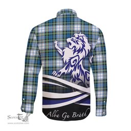 ScotsTee Shop Scottish Campbell Dress Ancient Clan Crest Tartan Alba Gu Brath Regal Lion Emblem Long Sleeve Shirt