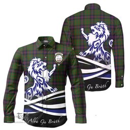 ScotsTee Shop Scottish Cochrane Clan Crest Tartan Alba Gu Brath Regal Lion Emblem Long Sleeve Shirt