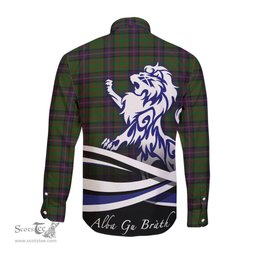 ScotsTee Shop Scottish Cochrane Clan Crest Tartan Alba Gu Brath Regal Lion Emblem Long Sleeve Shirt